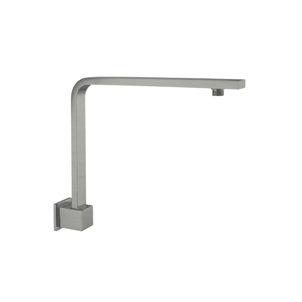 Square Swivel Shower Arm Brushed Gunmetal