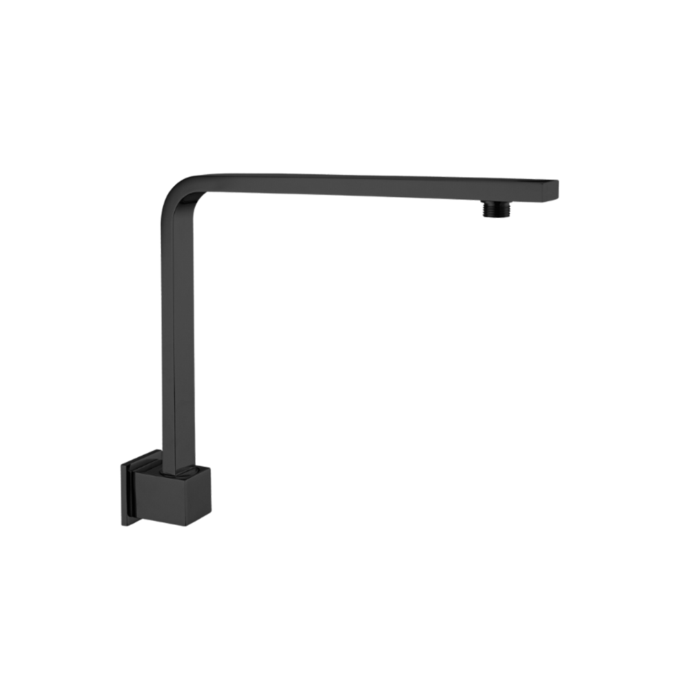 Square Swivel Shower Arm Matte Black