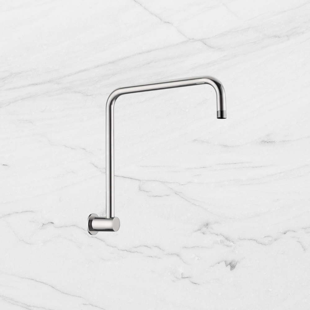 Round Swivel Shower Arm Brushed Nickel