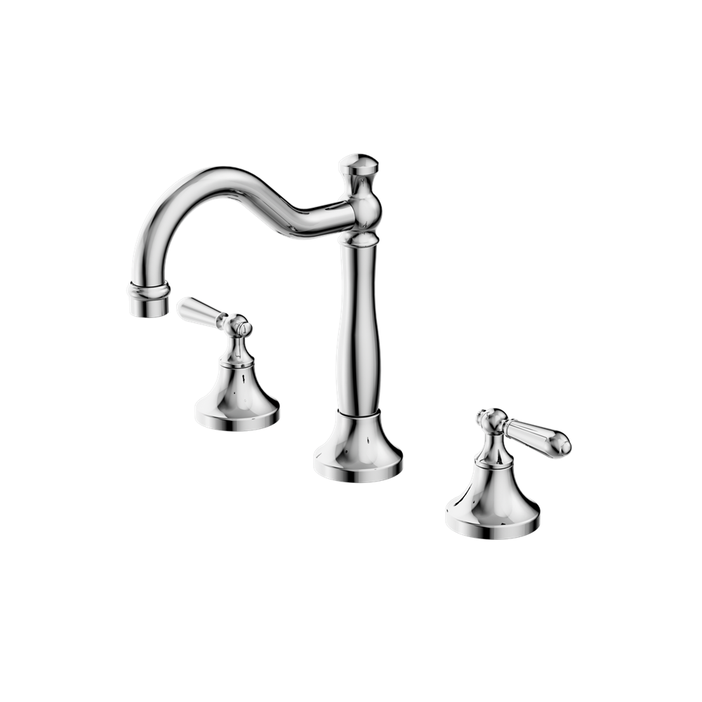 York Basin Set With Metal Lever Chrome