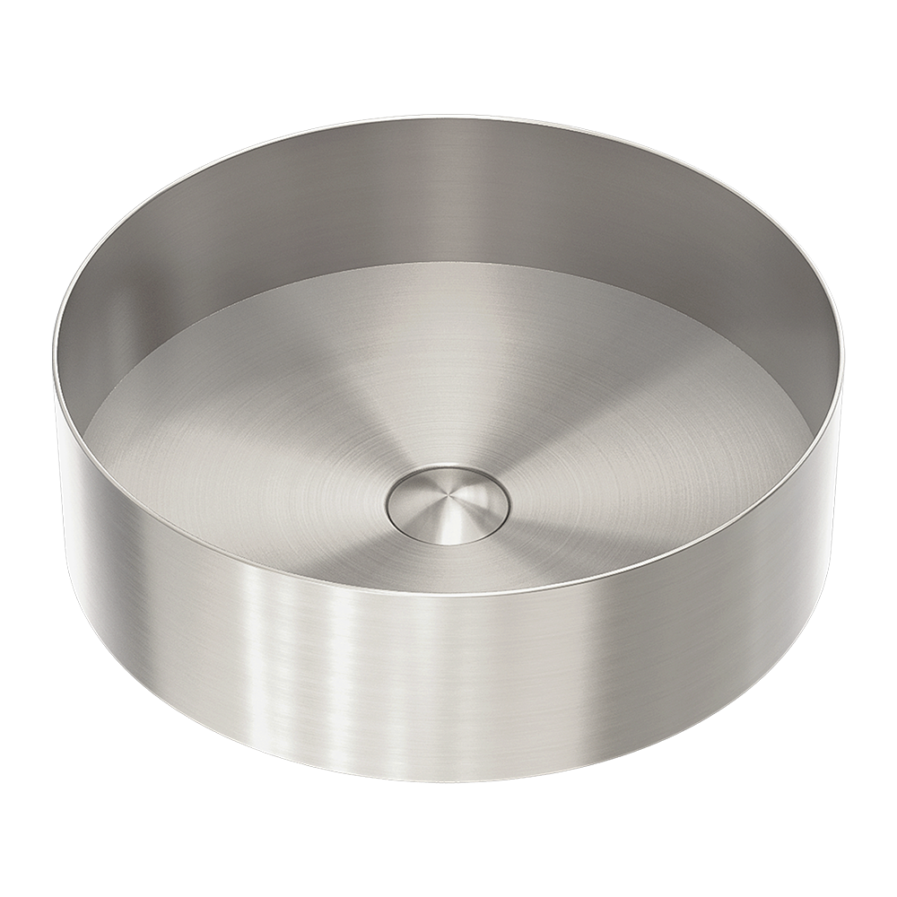 Opal Round 400mm Stainless Steel Basin Brushed Nickel