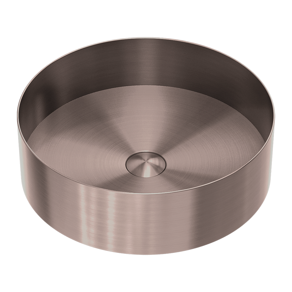 Opal Round 400mm Stainless Steel Basin Brushed Bronze