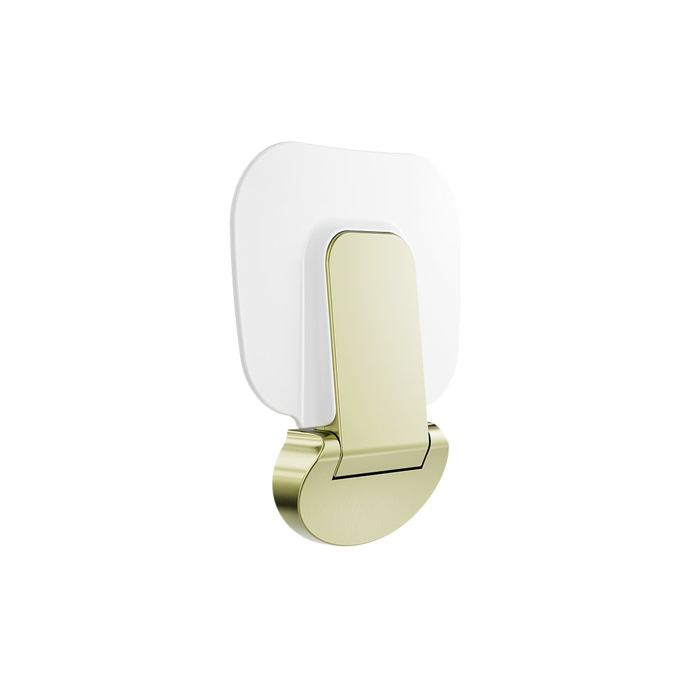 Mecca Care Shower Seat 400x330mm Brushed Gold