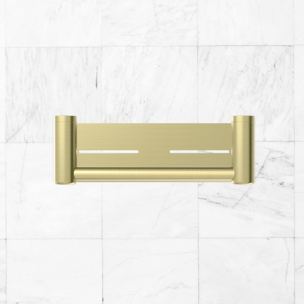 Mecca Care 25mm Grab Rail with Shelf 300mm Brushed Gold