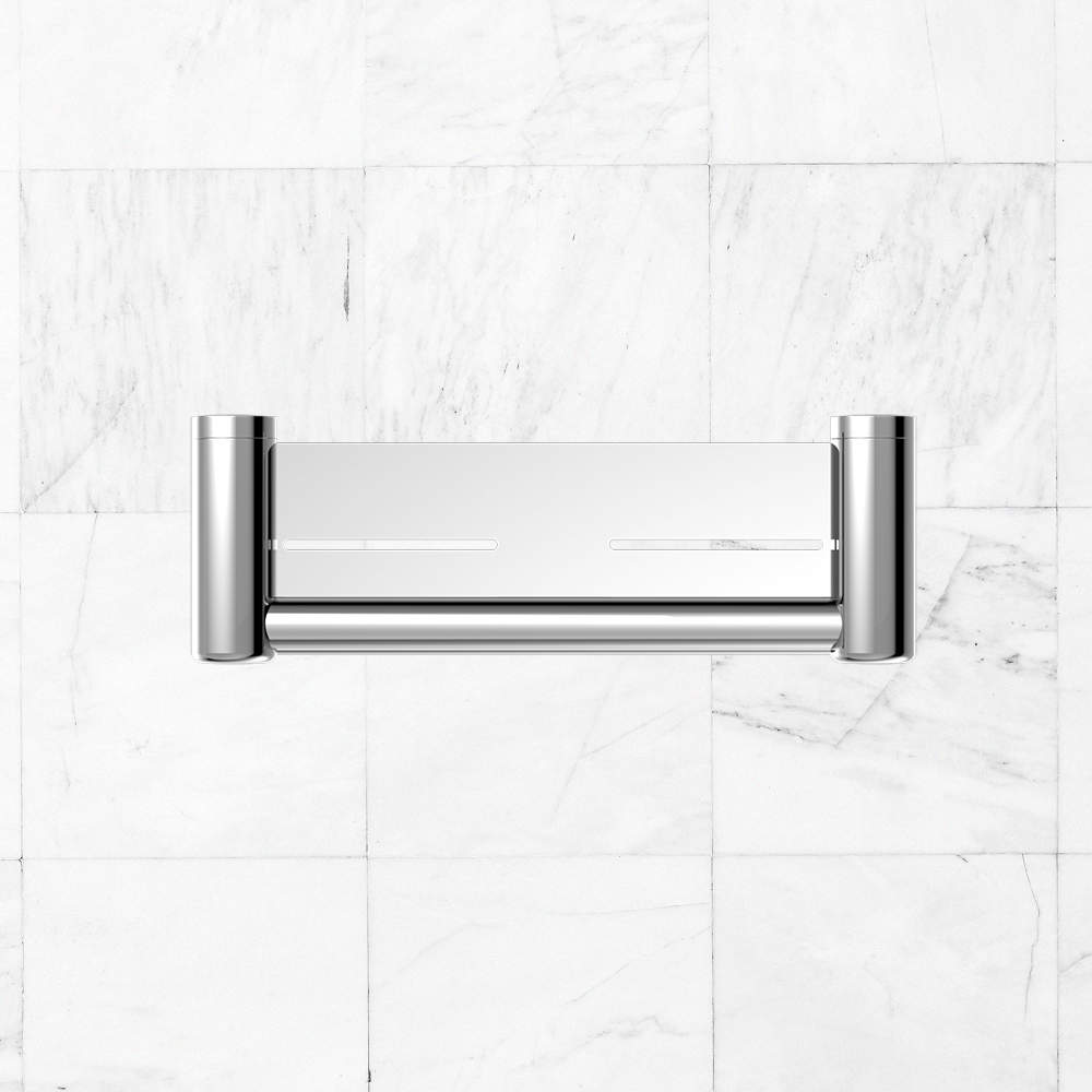 Mecca Care 25mm Grab Rail with Shelf 300mm Chrome