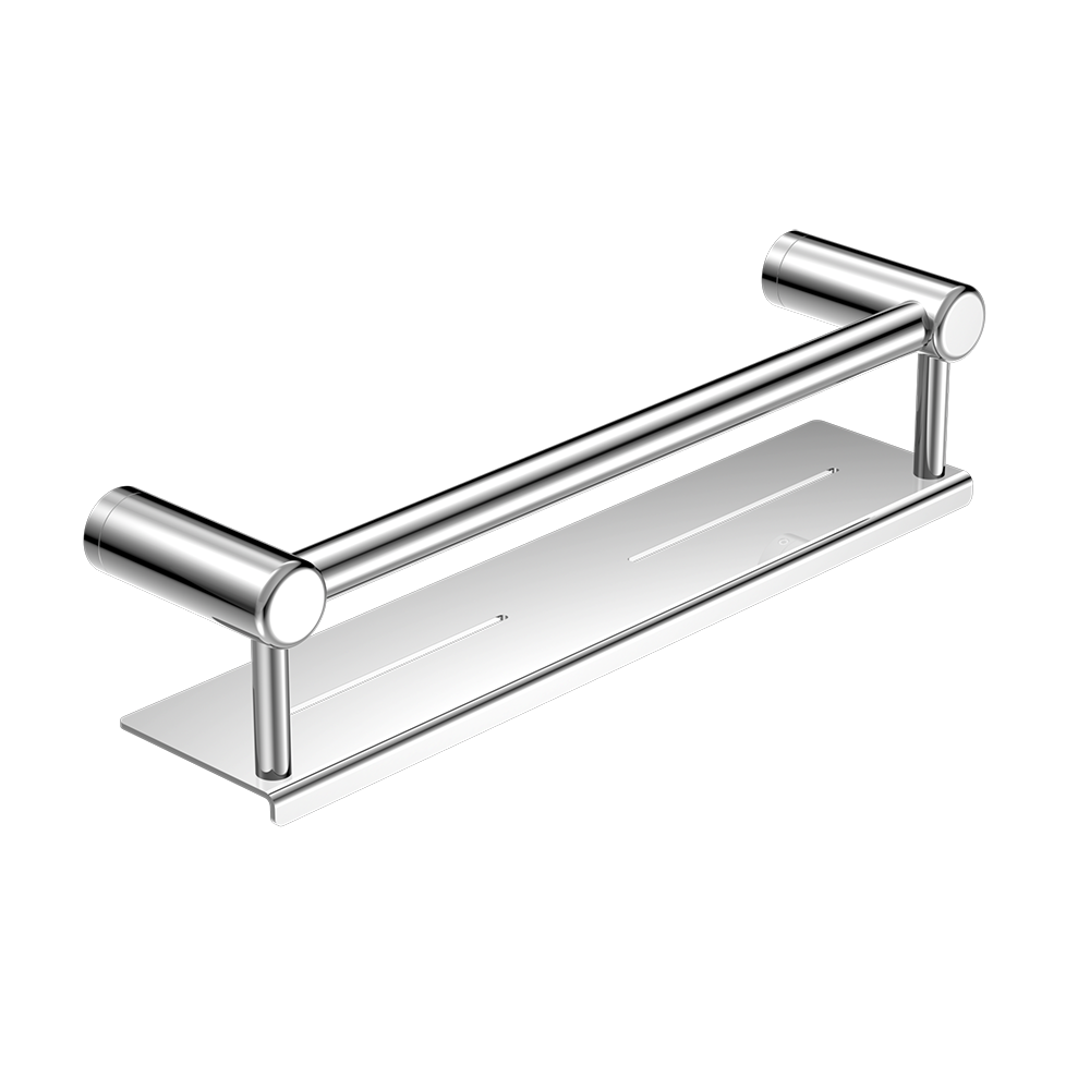 Mecca Care 25mm Grab Rail with Shelf 450mm Chrome