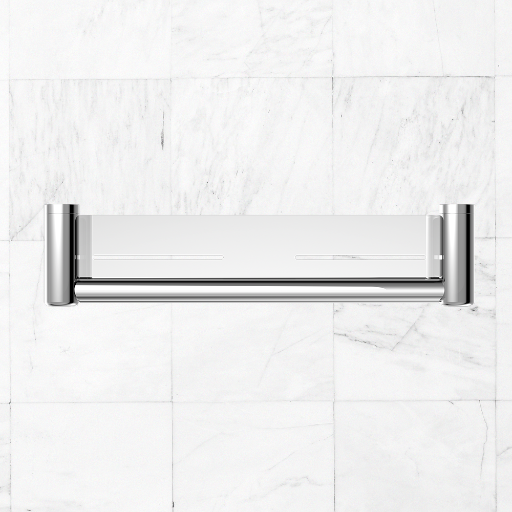 Mecca Care 25mm Grab Rail with Shelf 450mm Chrome