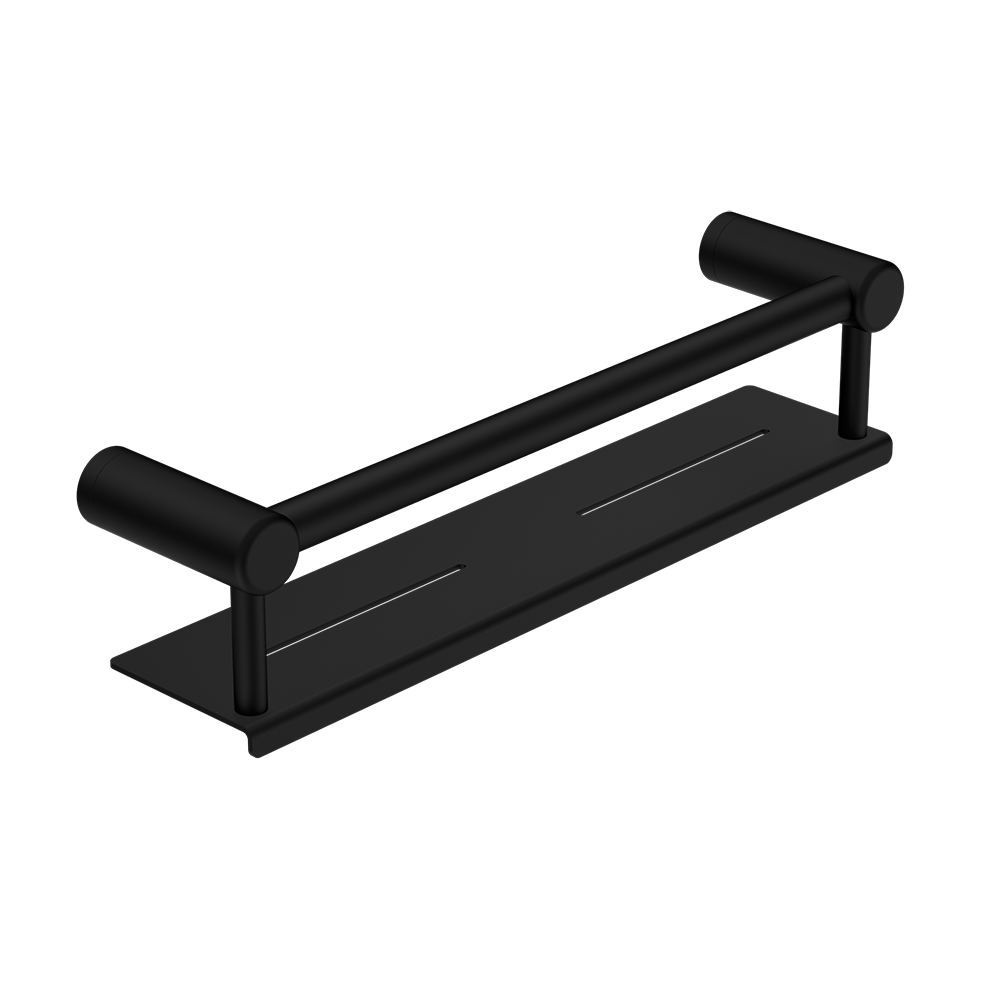 Mecca Care 25mm Grab Rail with Shelf 450mm Matte Black