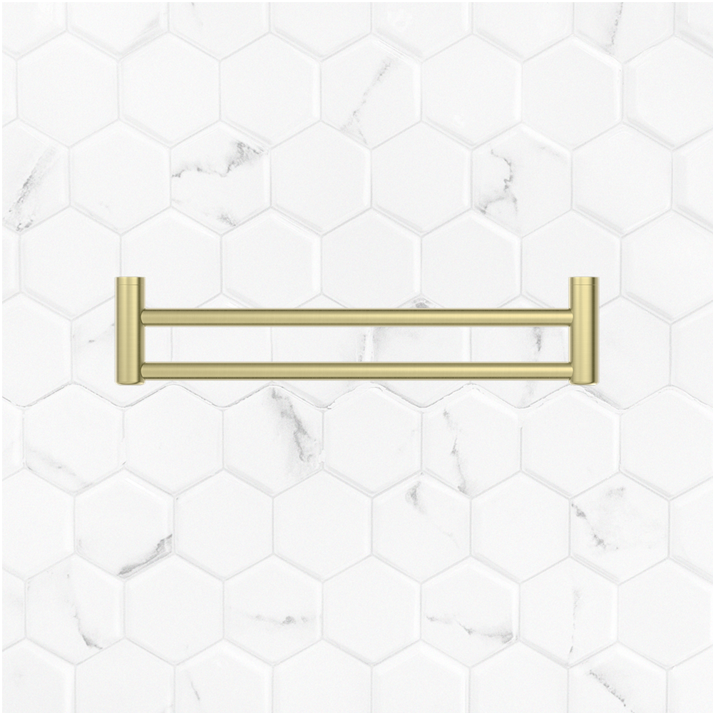 Mecca Care 25mm Double Towel Grab Rail 600mm Brushed Gold