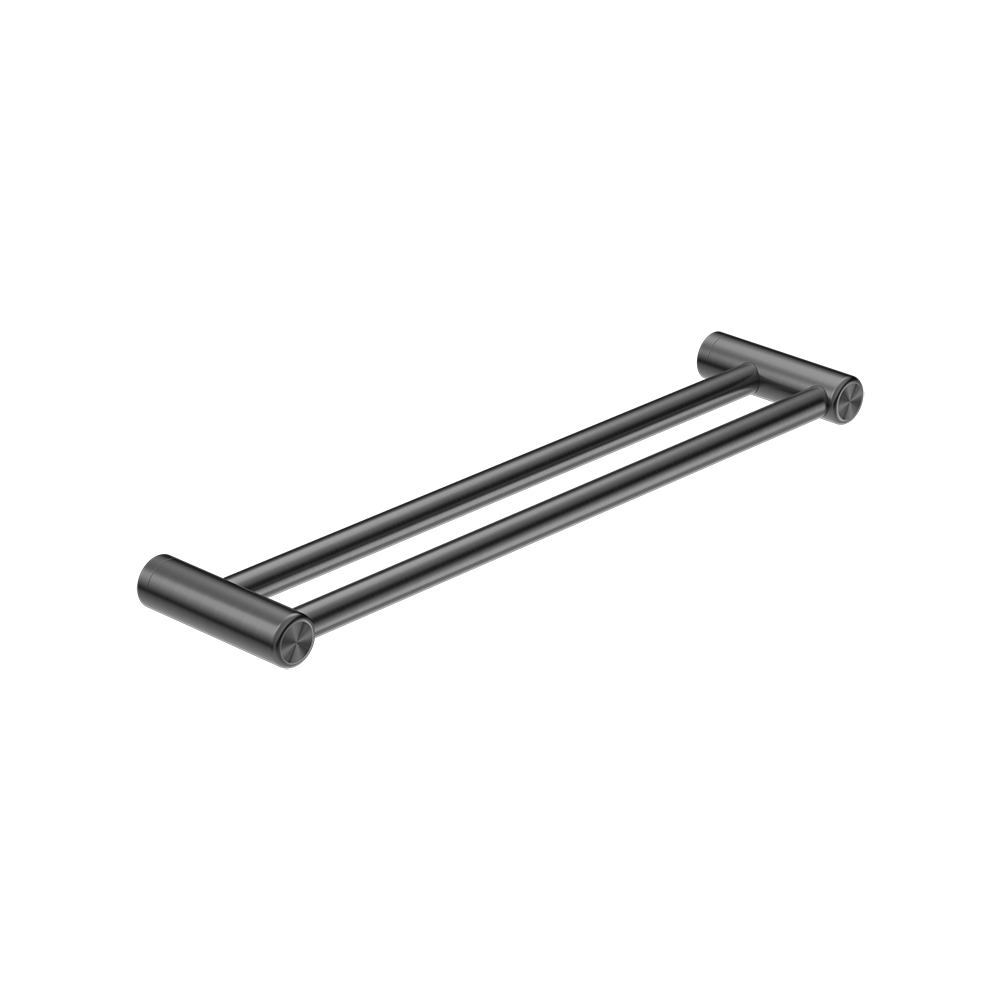 Mecca Care 25mm Double Towel Grab Rail 600mm Brushed Gunmetal