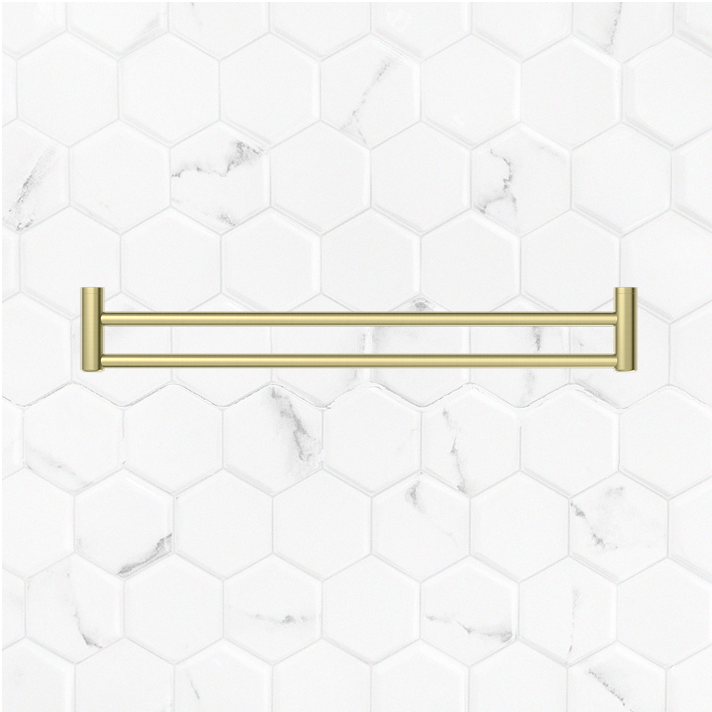 Mecca Care 25mm Double Towel Grab Rail 900mm Brushed Gold