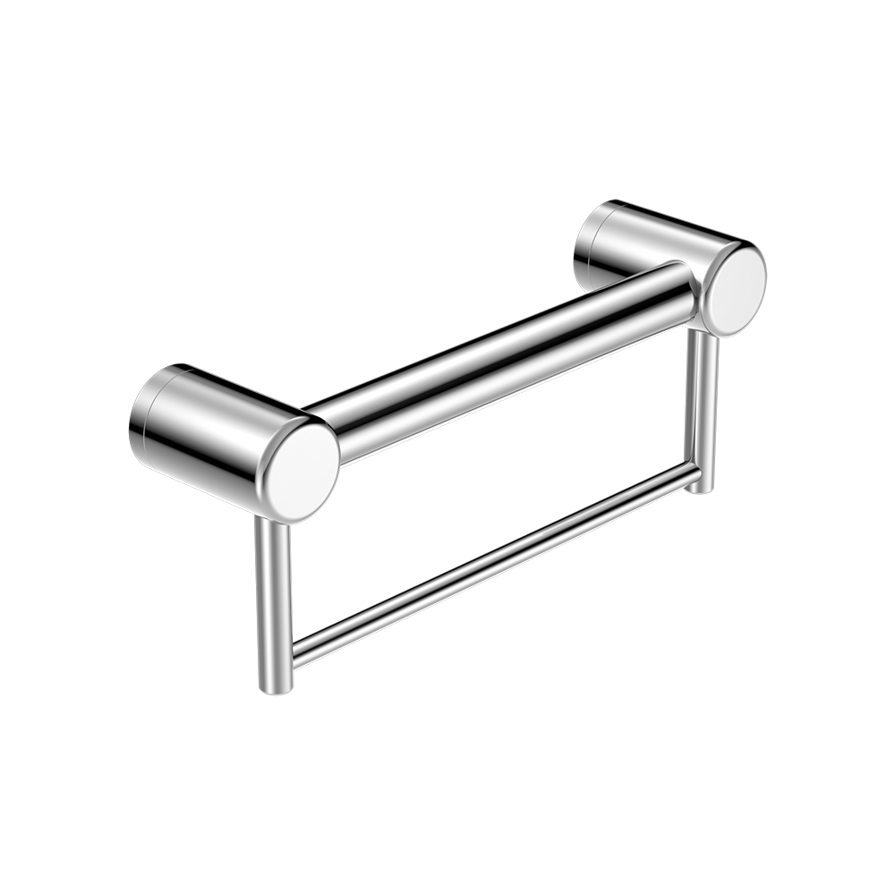 Mecca Care 32mm Grab Rail with Towel Holder 300mm Chrome