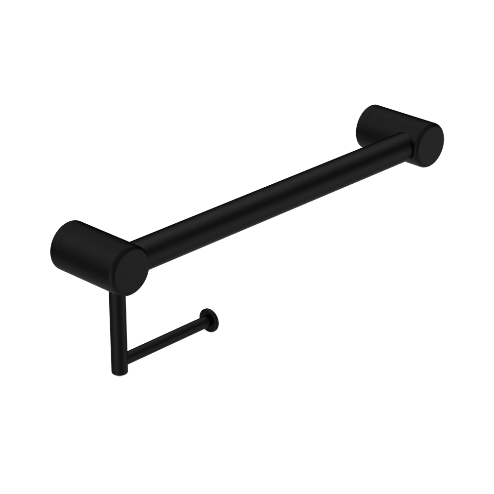 Mecca Care 32mm Grab Rail Toilet Roll Holder 450mm Matte Black