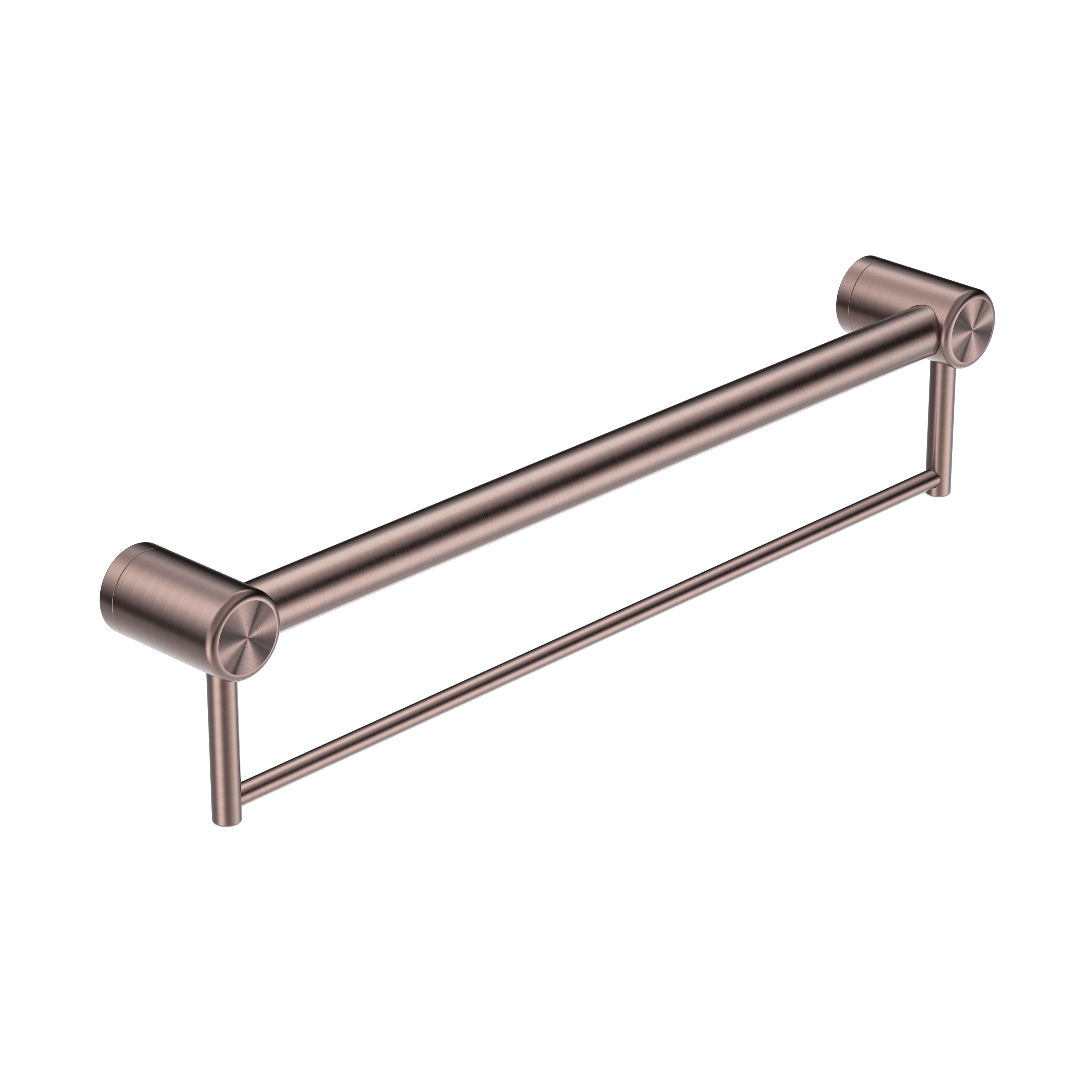 Mecca Care 32mm Grab Rail With Towel Holder 900mm Brushed Bronze