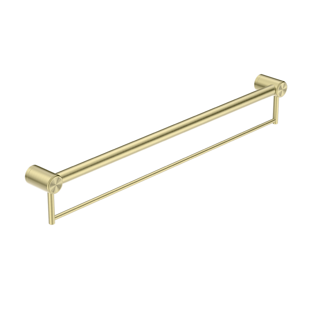 Mecca Care 32mm Grab Rail with Towel Holder 900mm Brushed Gold