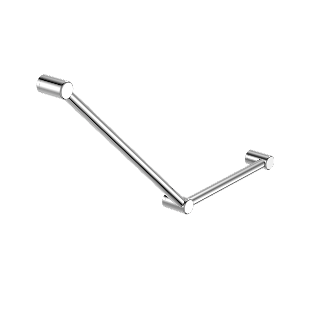 Mecca Care 32mm Ambulant Toilet Grab Rail 45 Degree 750x450mm Chrome