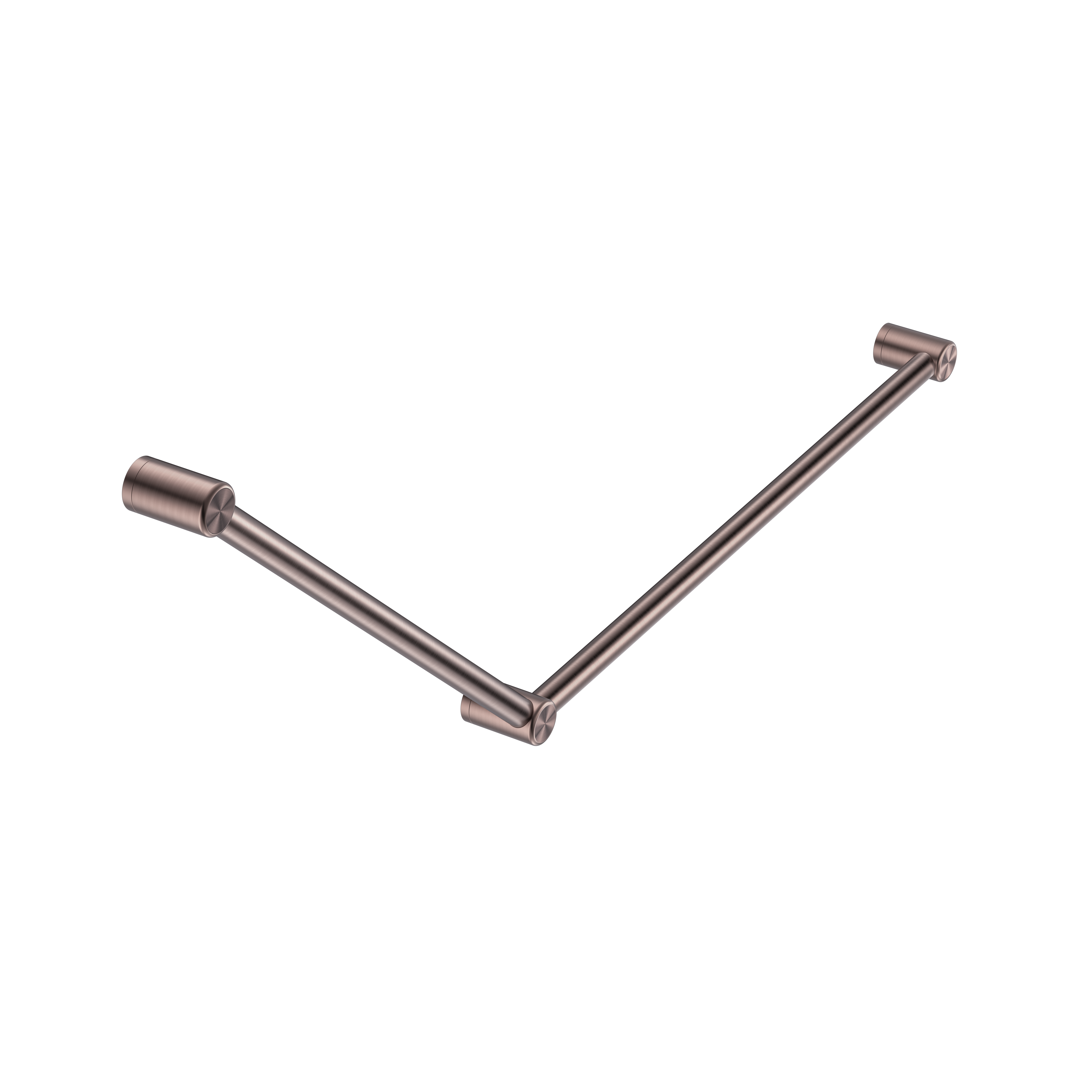 Mecca Care 32mm Dda Grab Rail Set 45 Degree 750X900mm Brushed Bronze