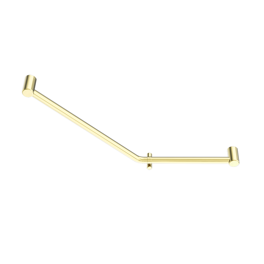 Mecca Care 32mm Ambulant 45 Degree Bent Tube Grab Rail 450x650mm Brushed Gold