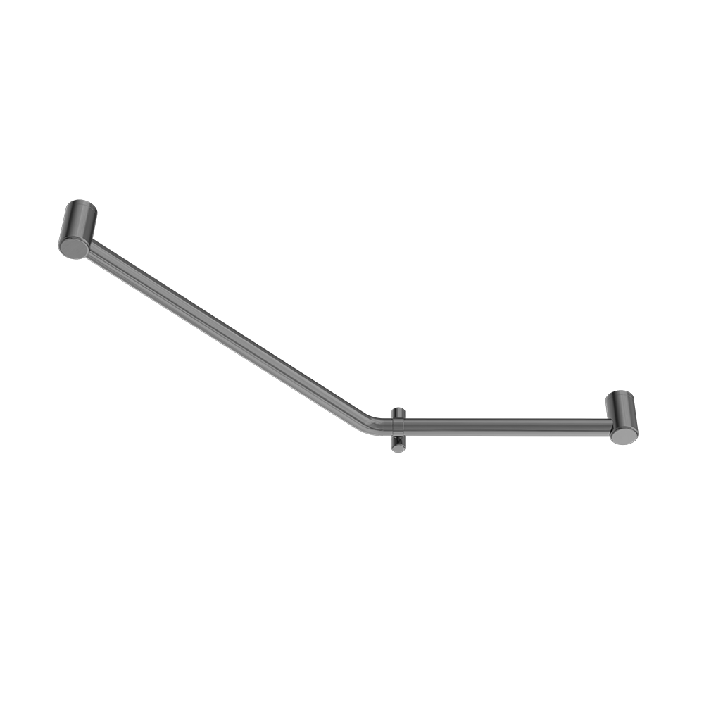 Mecca Care 32mm Ambulant 45 Degree Bent Tube Grab Rail 450x650mm Brushed Gunmetal