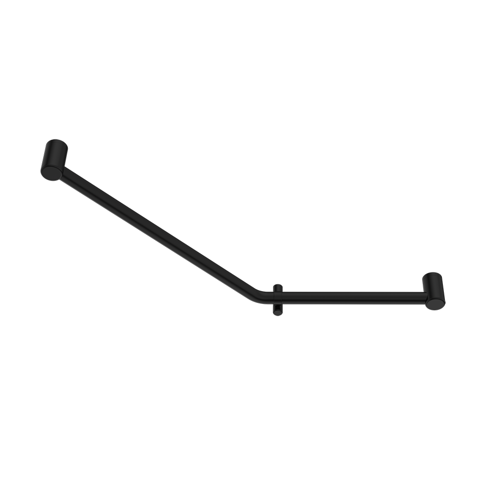 Mecca Care 32mm Ambulant 45 Degree Bent Tube Grab Rail 450x650mm Matte Black