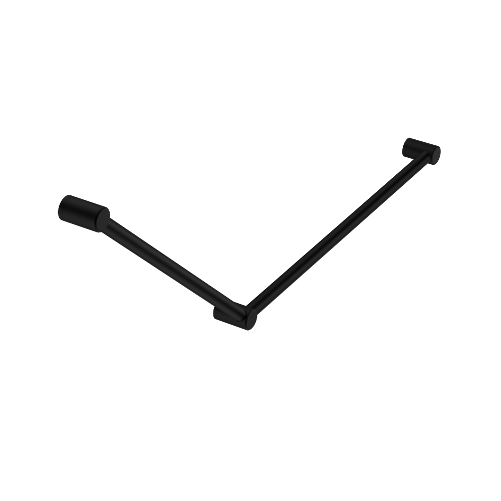 Mecca Care 32mm DDA Grab Rail Set 45 Degree 750x900mm Matte Black