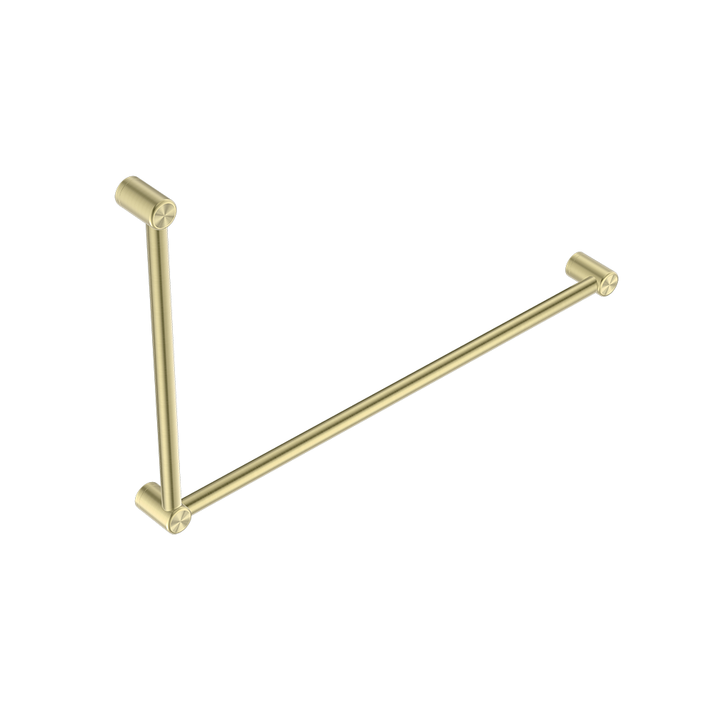 Mecca Care 32mm DDA Grab Rail Set 90 Degree 600x1000mm Brushed Gold