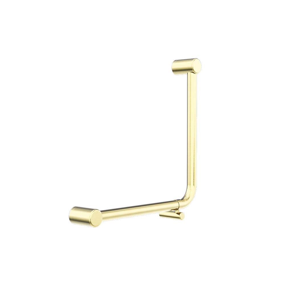 Mecca Care 32mm Ambulant 90 Degree Bent Tube Grab Rail 450x450mm Brushed Gold