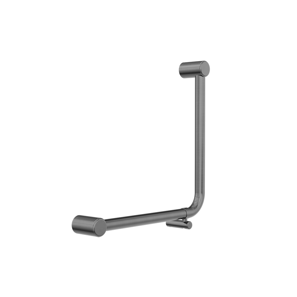 Mecca Care 32mm Ambulant 90 Degree Bent Tube Grab Rail 450x450mm Brushed Gunmetal