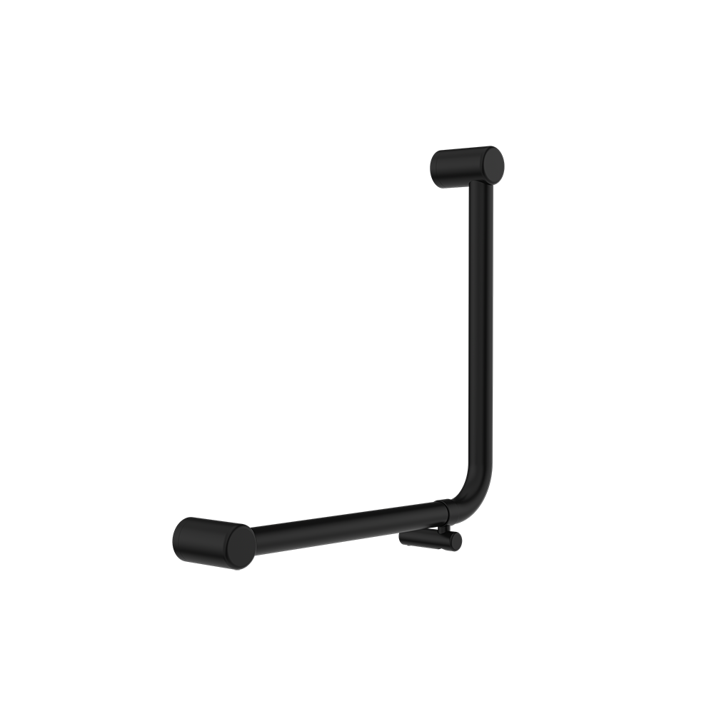 Mecca Care 32mm Ambulant 90 Degree Bent Tube Grab Rail 450x450mm Matte Black