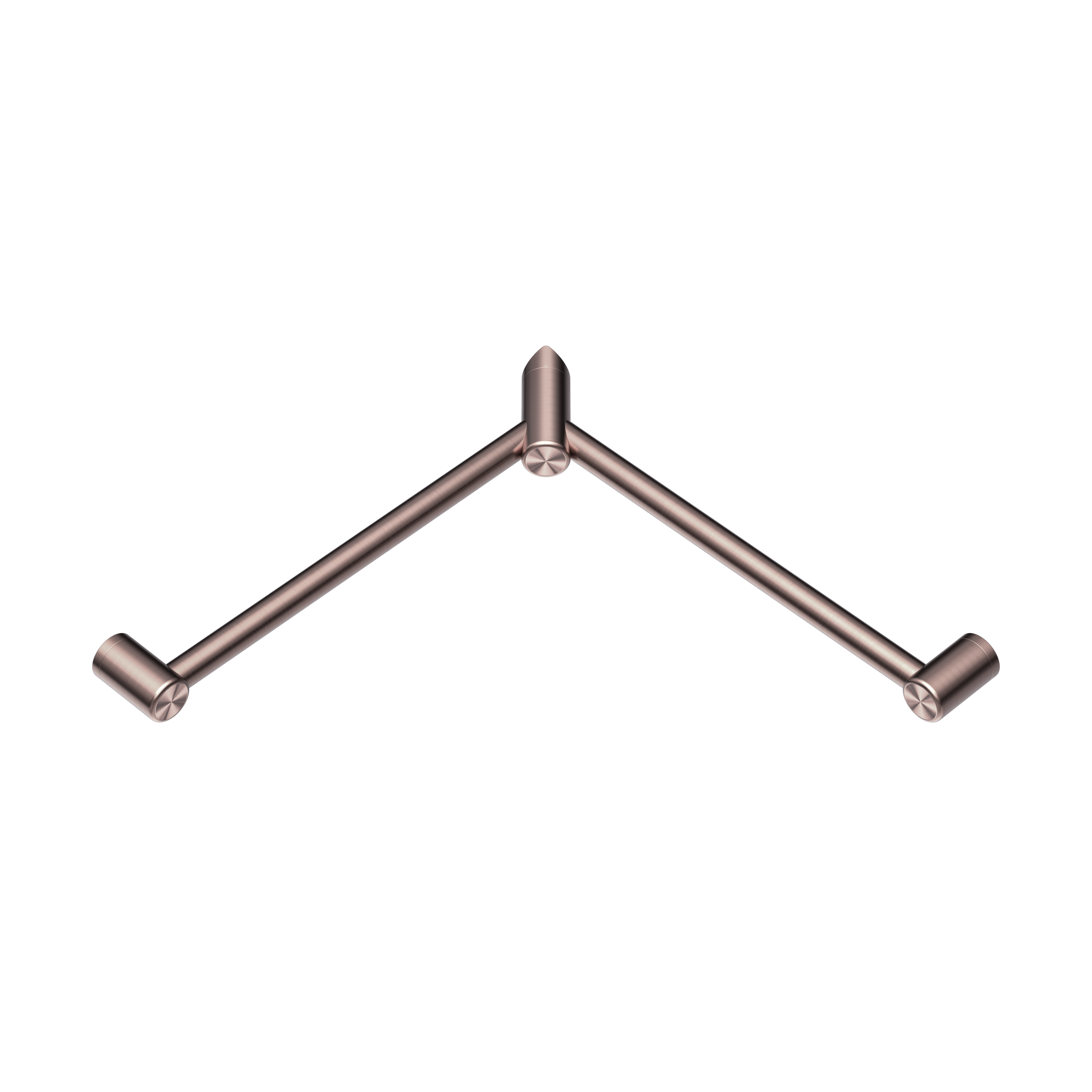 Mecca Care 32mm Wrap Around Corner Grab Rail 600X600mm Brushed Bronze