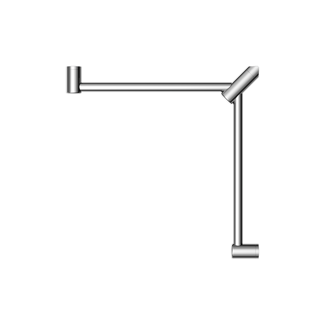 Mecca Care 32mm Wrap Around Corner Grab Rail 600x600mm Chrome