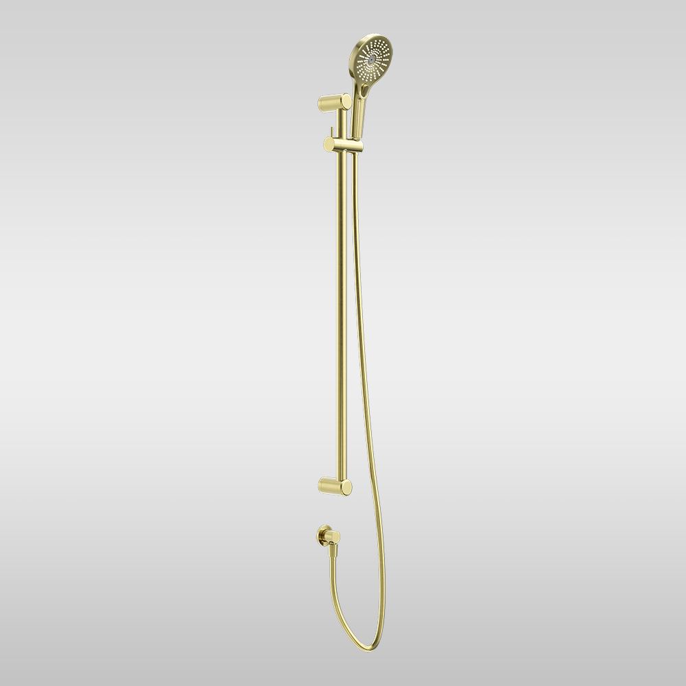 Mecca Care 25mm Grab Rail and Adjustable Shower Rail Set 900mm Brushed Gold