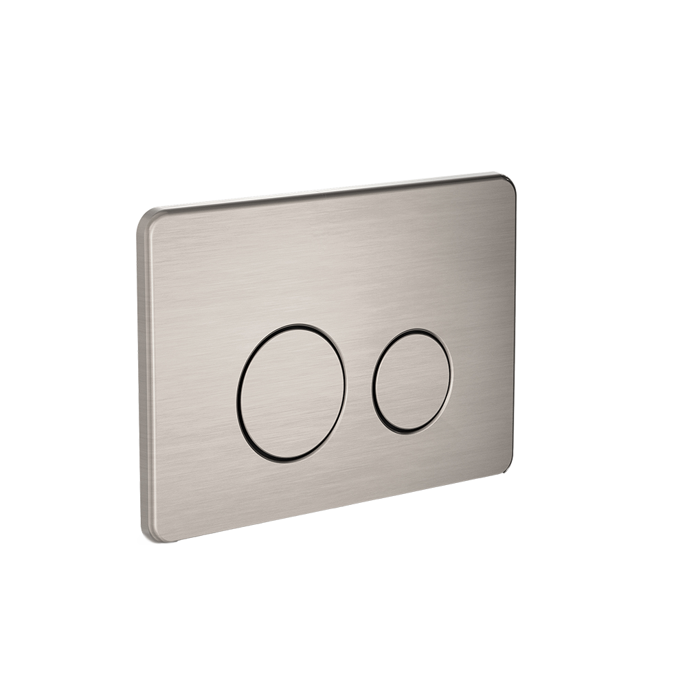 In Wall Toilet Push Plate Brushed Nickel