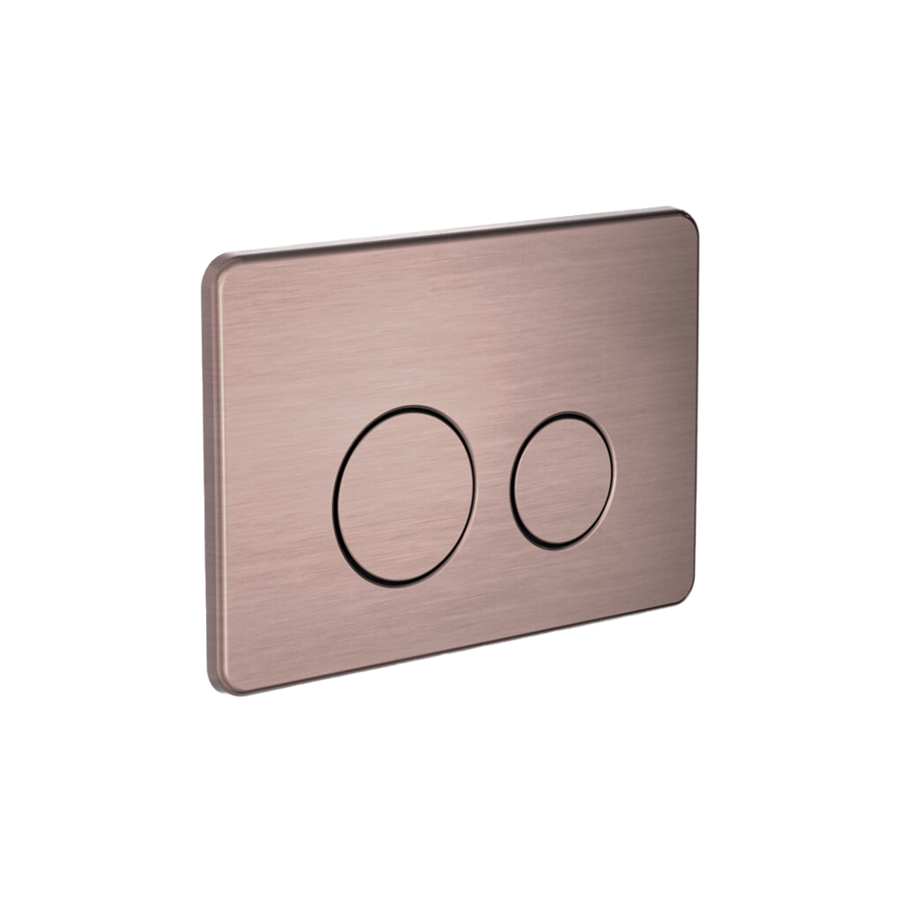 In Wall Toilet Push Plate Brushed Bronze