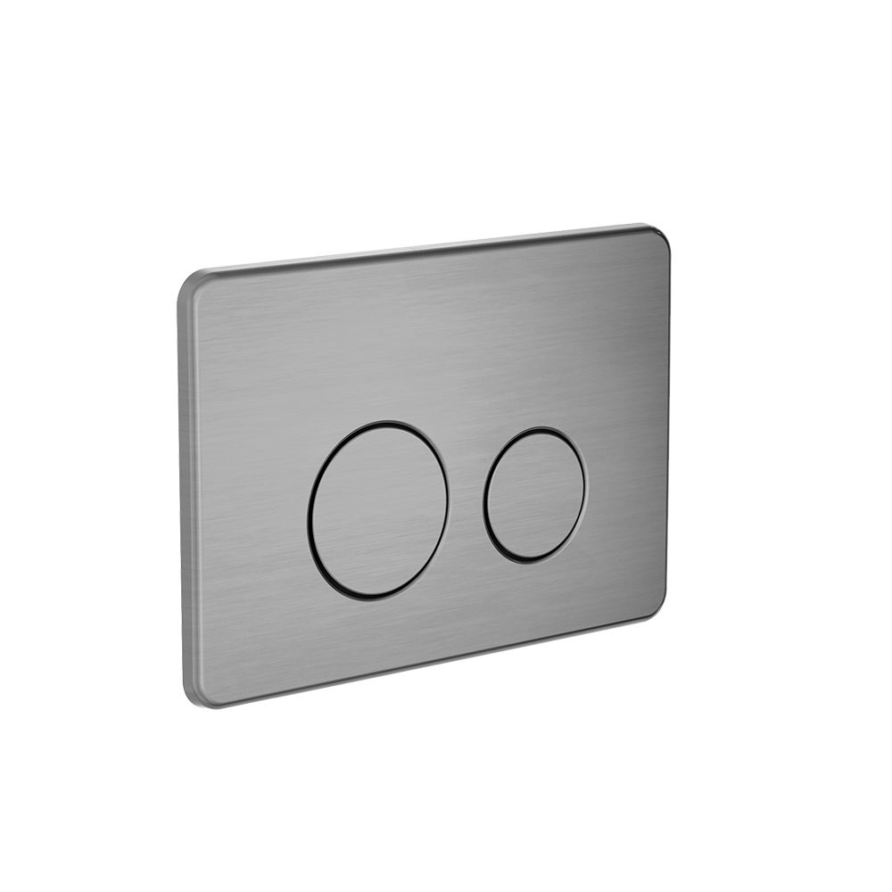 In Wall Toilet Push Plate Brushed Gunmetal