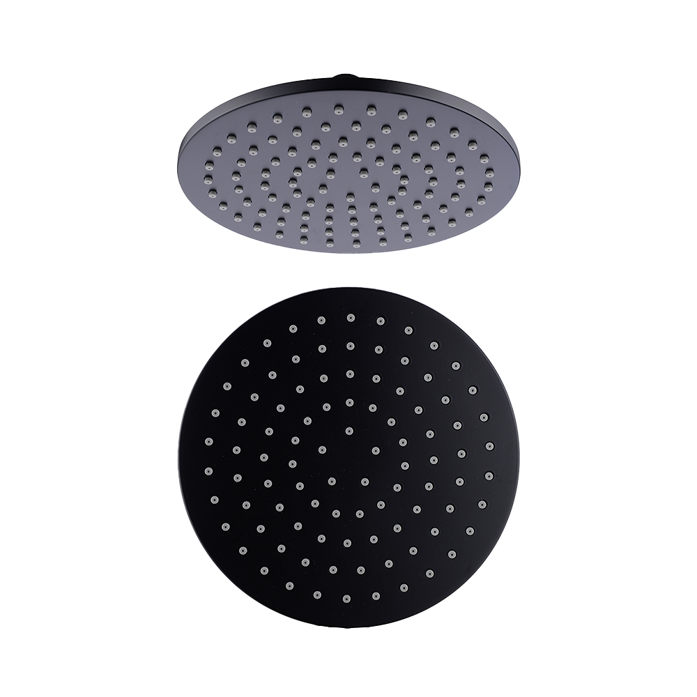 Round Shower Head 200mm Matte Black