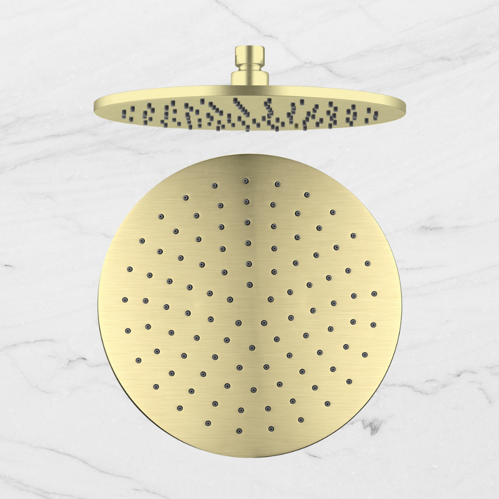 Round Shower Head 250mm Brushed Gold