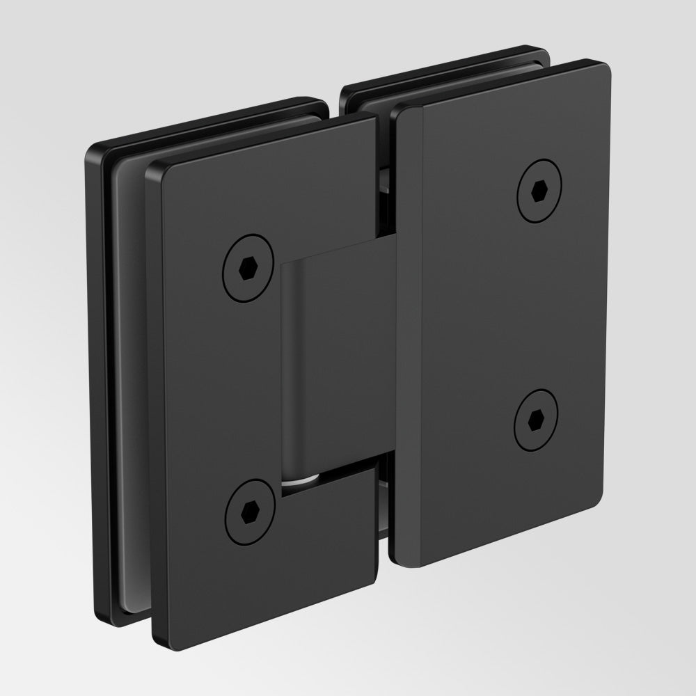 180 Degree Glass to Glass Shower Hinge 10mm Glass Matte Black