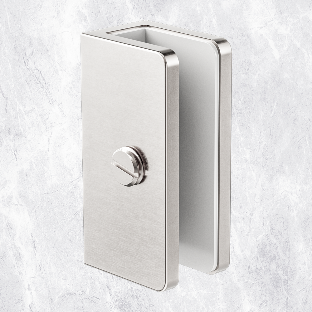 Shower U Bracket 10mm Glass Brushed Nickel