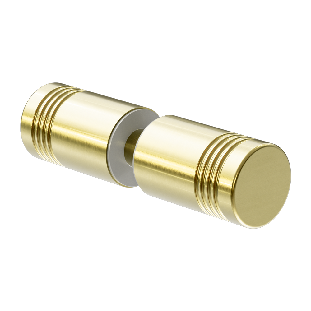 Round Shower Knob Brushed Gold