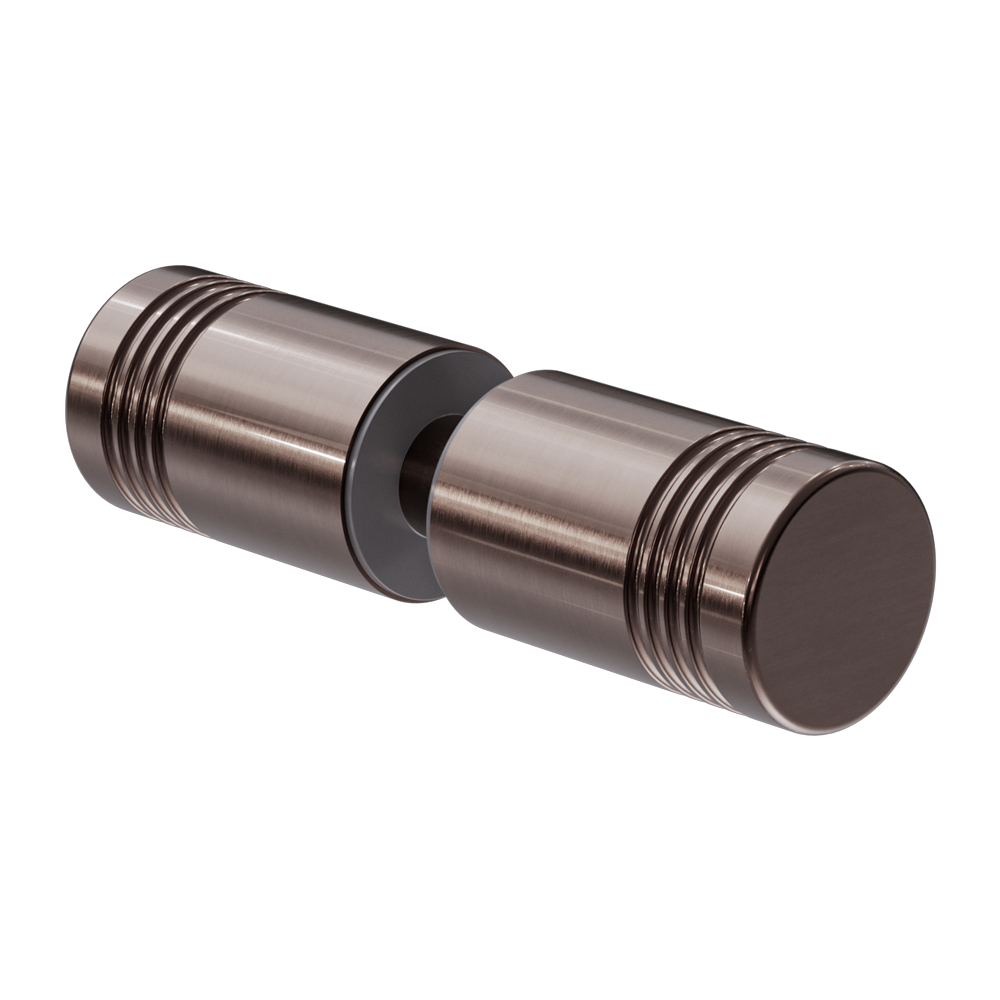 Round Shower Knob Brushed Bronze