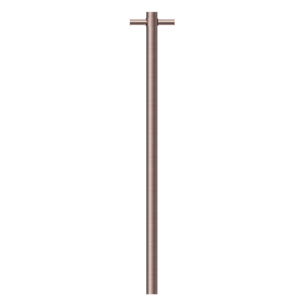 Heated Vertical Towel Rail Brushed Bronze