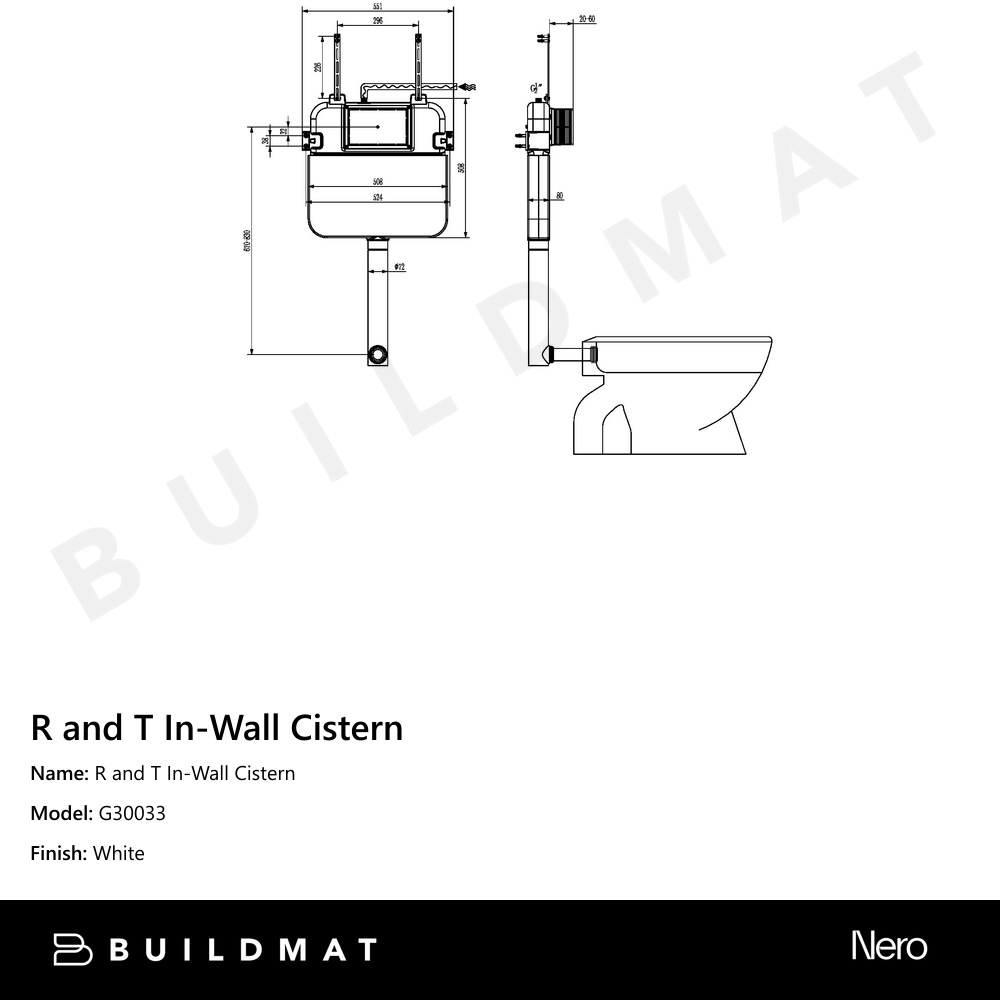 R&T In-Wall Cistern