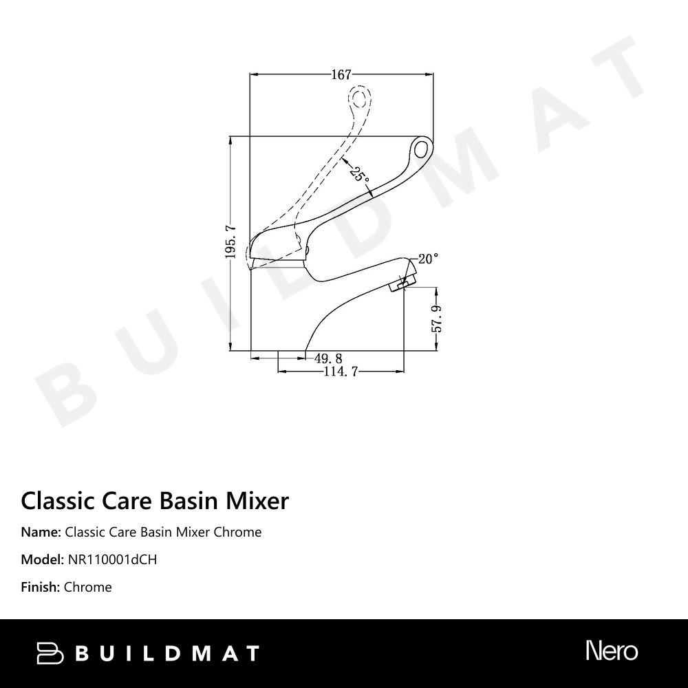 Classic Care Basin Mixer Chrome