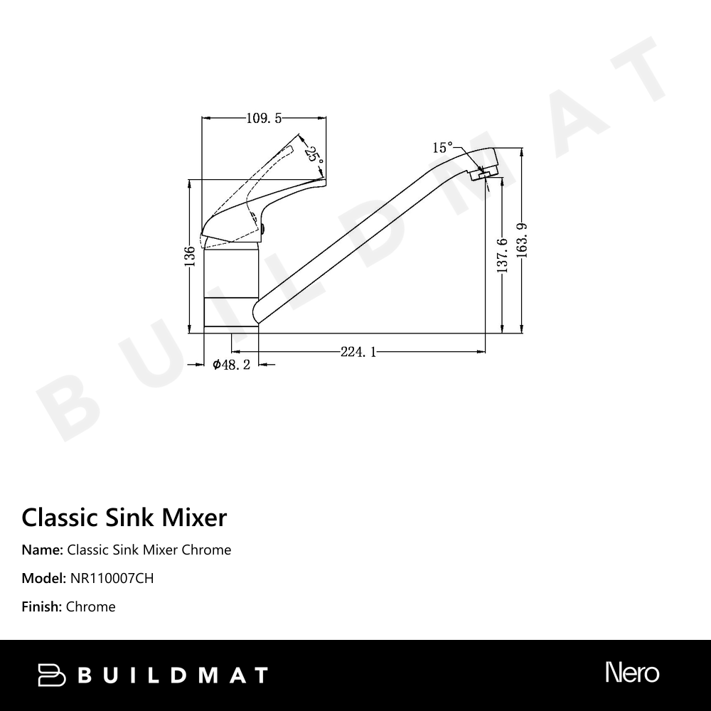 Classic Sink Mixer Chrome