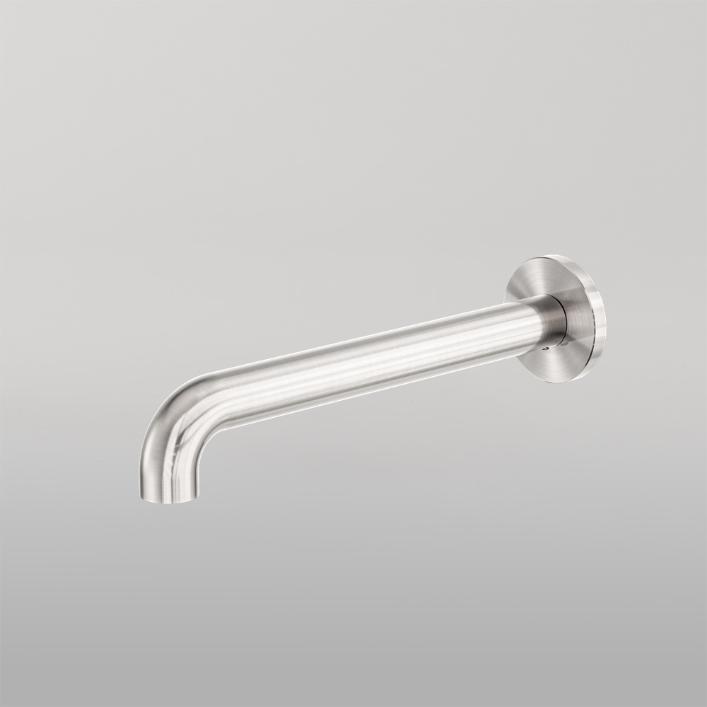 Zen Round Basin/Bath Spout Only 185mm Brushed Nickel