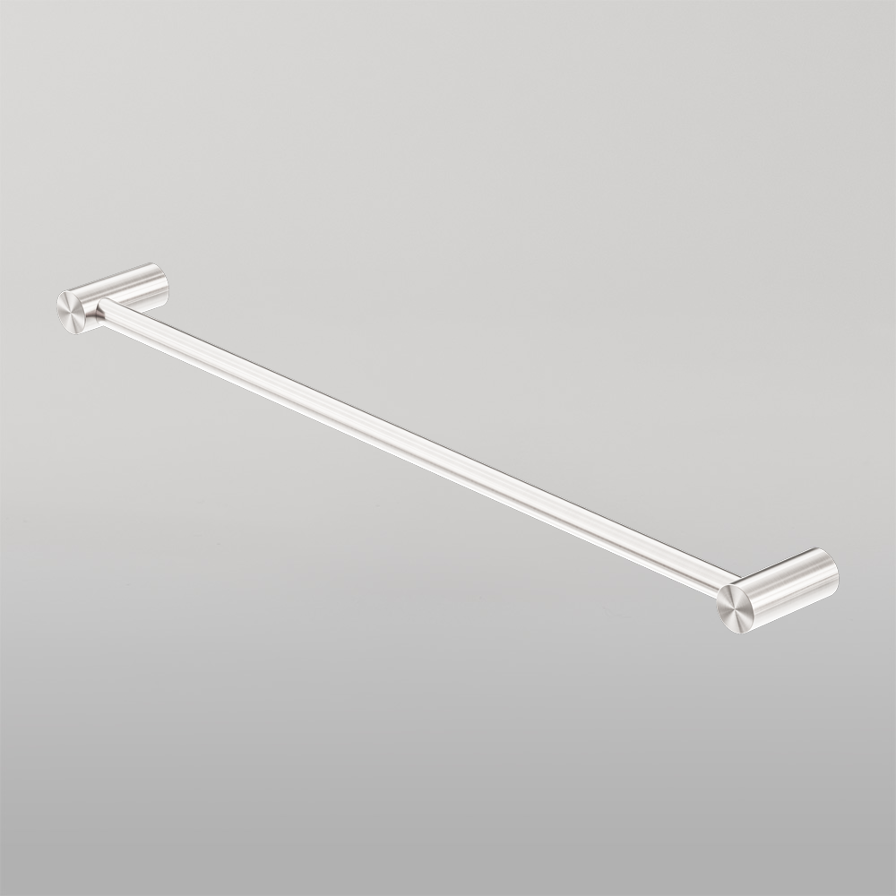 Zen Single Towel Rail 600mm Brushed Nickel