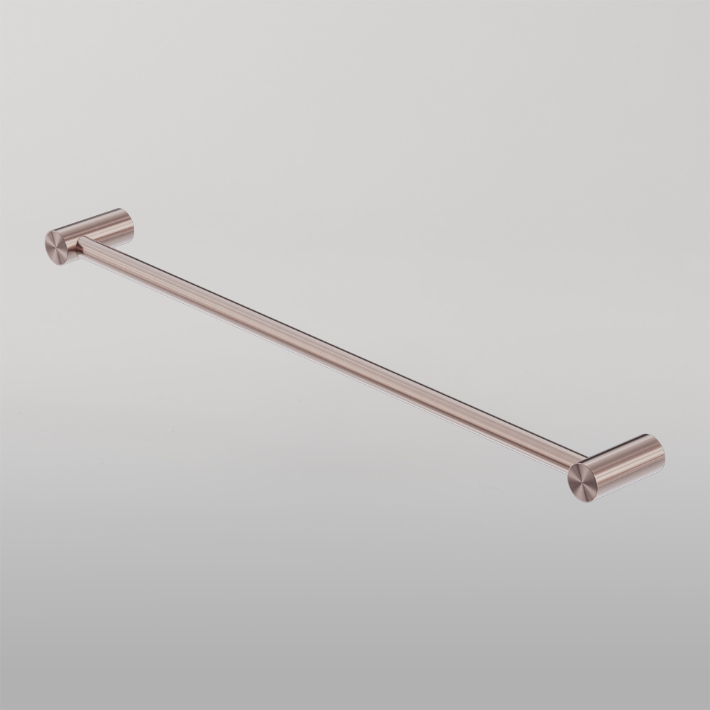 Zen Single Towel Rail 800mm Brushed Bronze