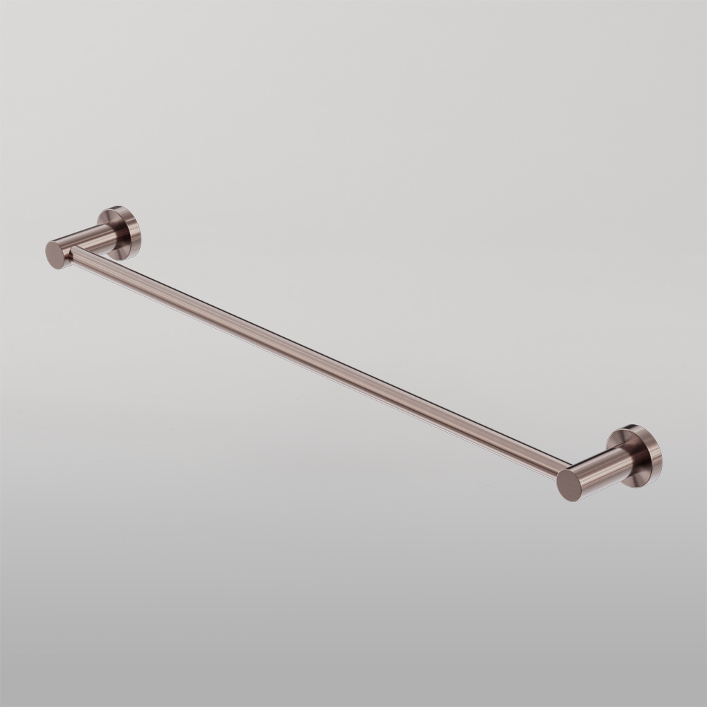 Mecca Single Towel Rail 600mm Brushed Bronze