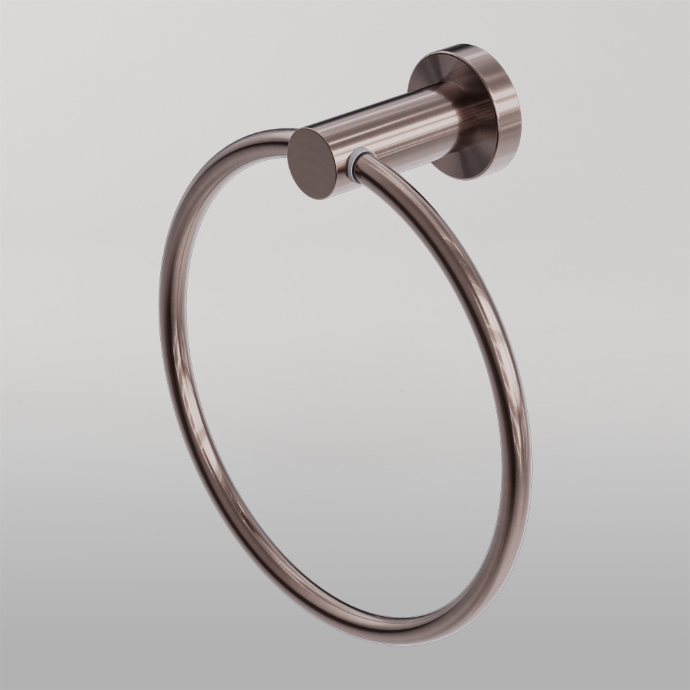 Mecca Hand Towel Ring Brushed Bronze